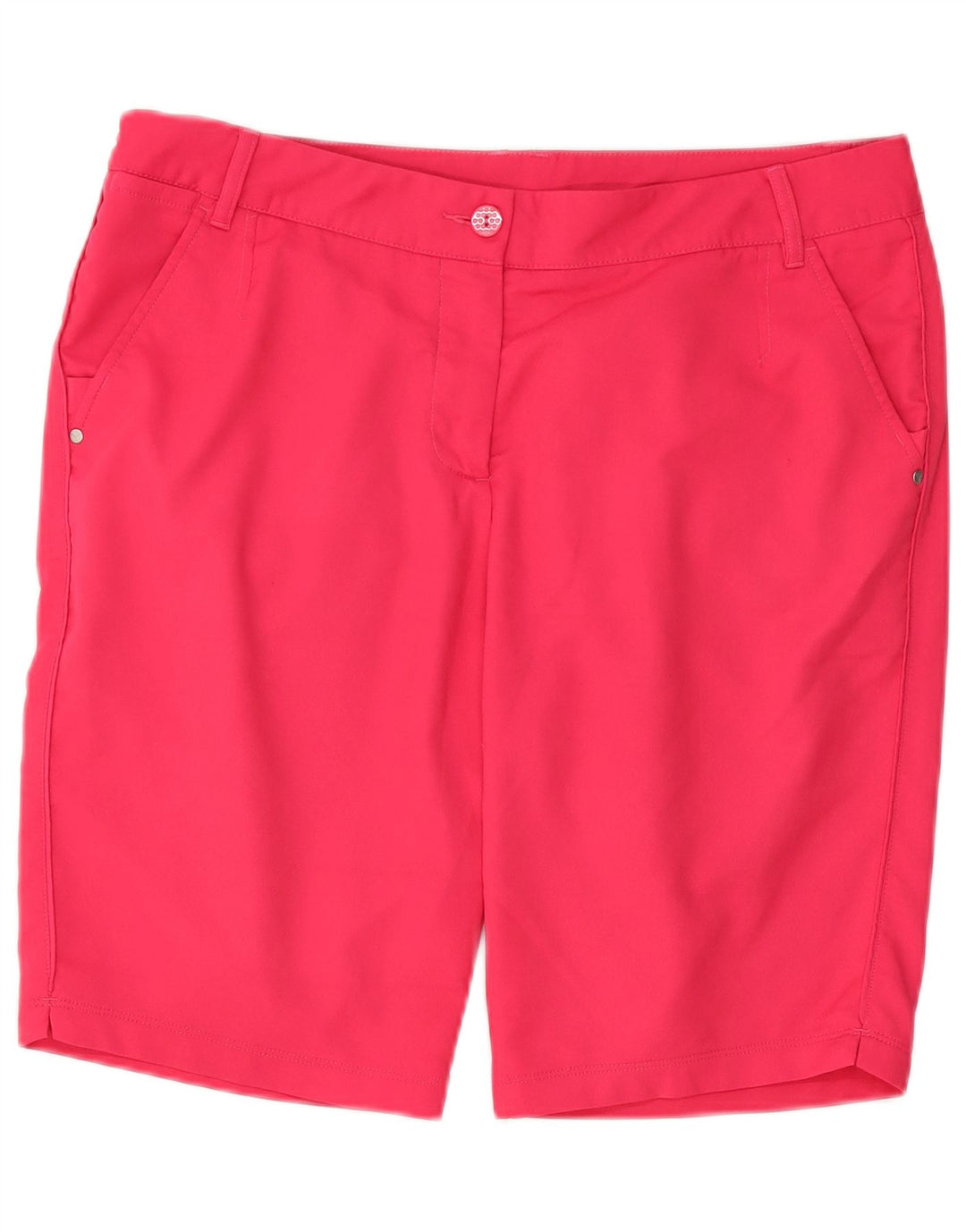 Pantaloncini chino da donna Puma UK 14 Large W34 poliestere rosa