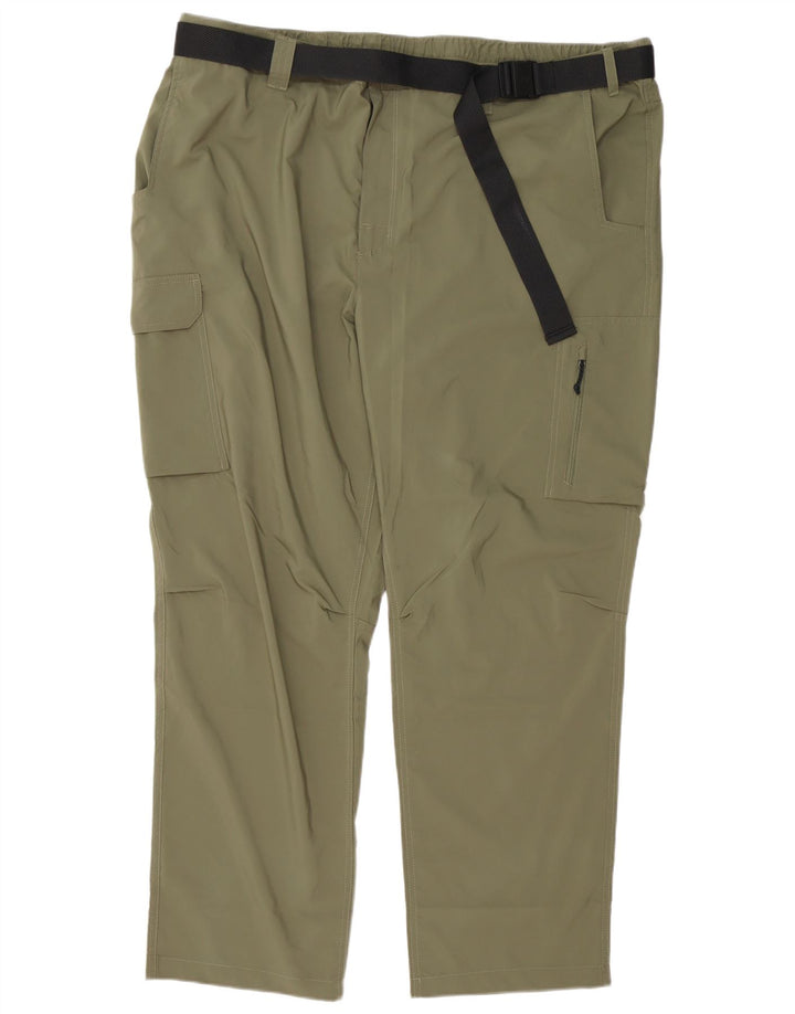 Pantaloni cargo dritti da uomo Columbia W54 L32 poliestere kaki