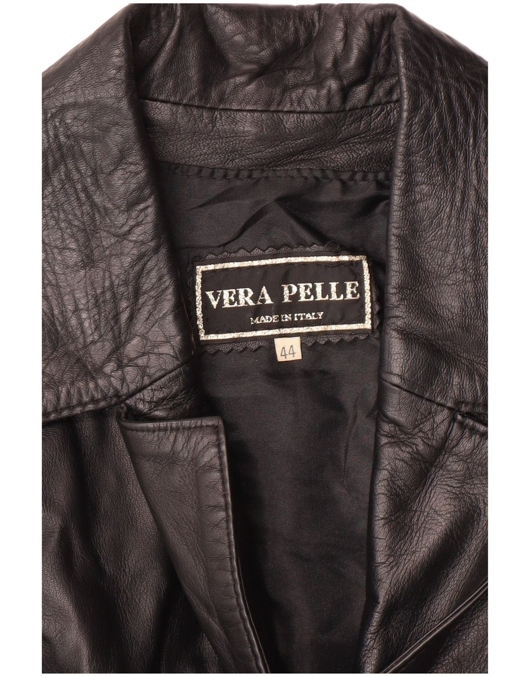 Gilet in Pelle Donna VINTAGE IT 44 Medio Pelle Nera