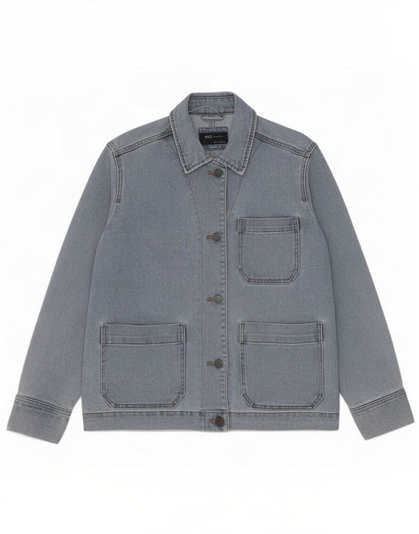 Giacca in denim vestibilità ampia da donna Marks & Spencer UK 12 Cotone blu medio