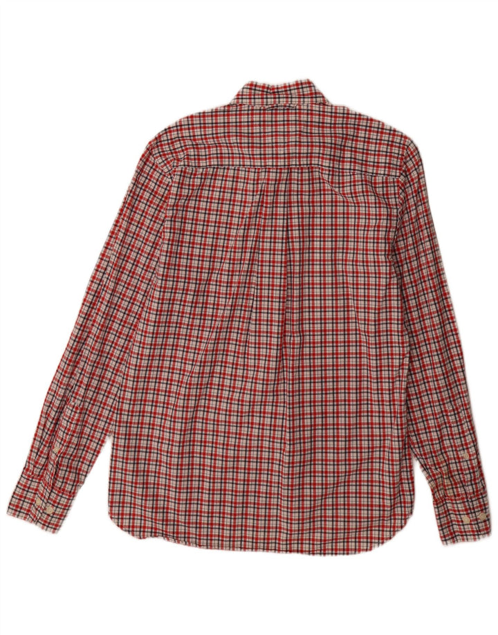 Tommy Hilfiger Camicia da uomo su misura in cotone a quadri rossi piccoli