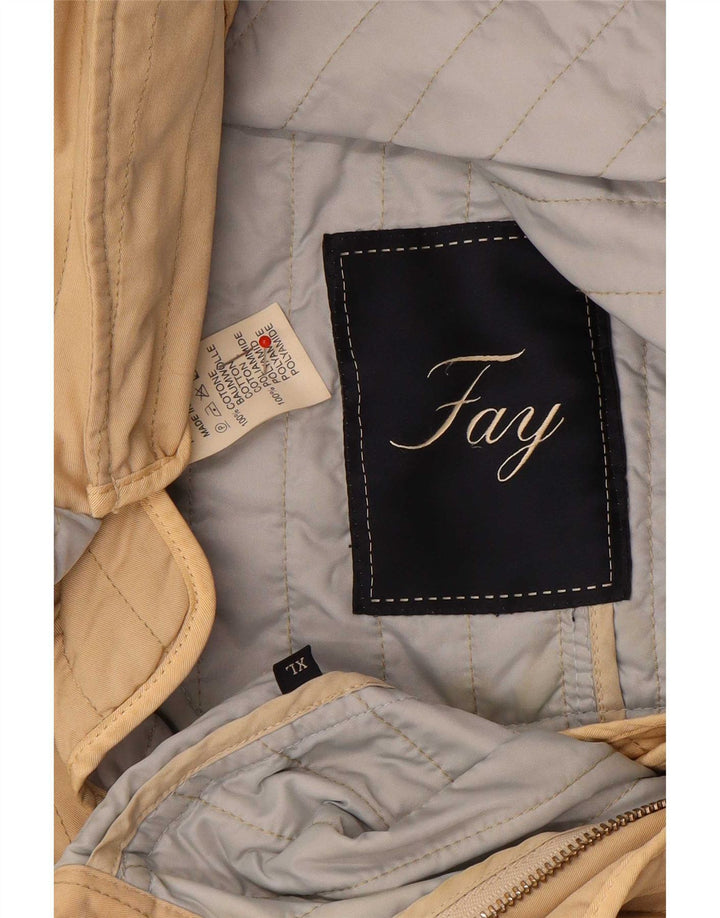 Giacca trapuntata da donna Fay UK 18 XL Cotone beige