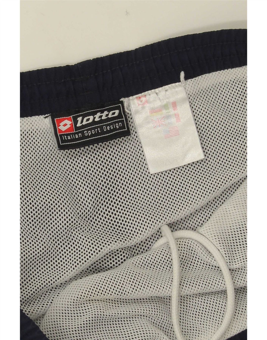 Pantaloncini da bagno grafici da uomo Lotto grandi blu navy