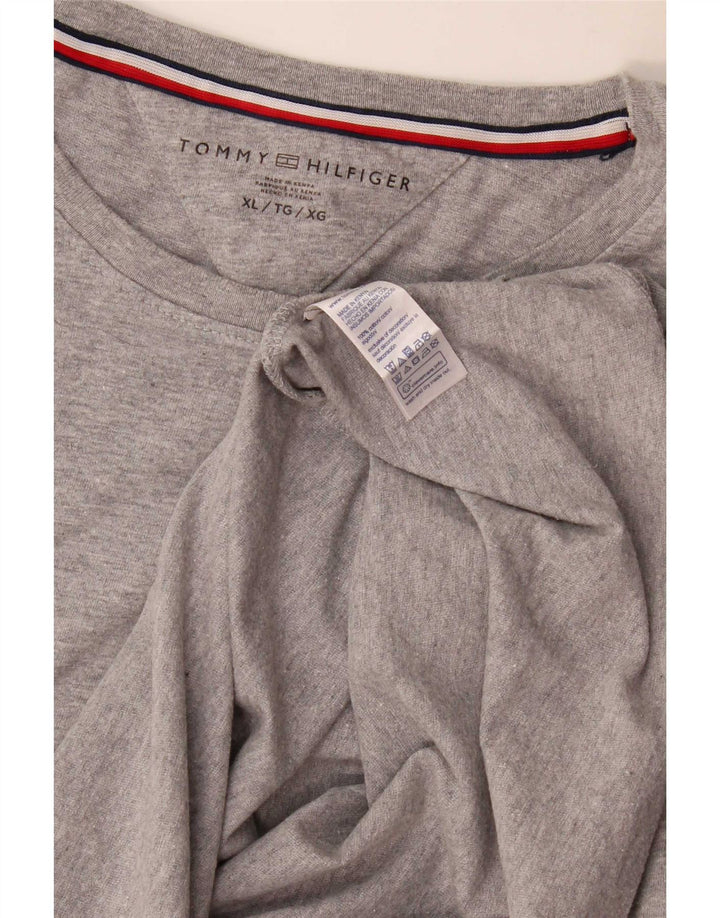 T-shirt da uomo Tommy Hilfiger Top XL in cotone grigio