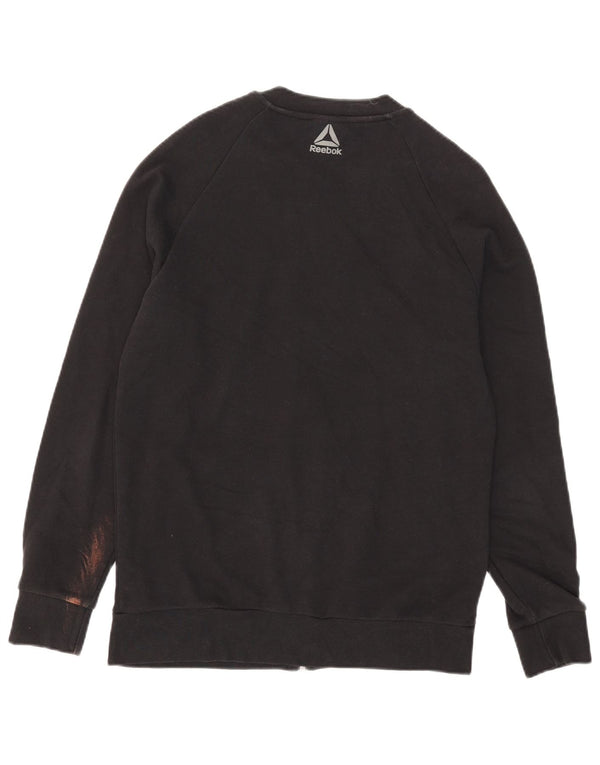 Giacca da tuta da donna Reebok UK 14 Medium Black Cotton