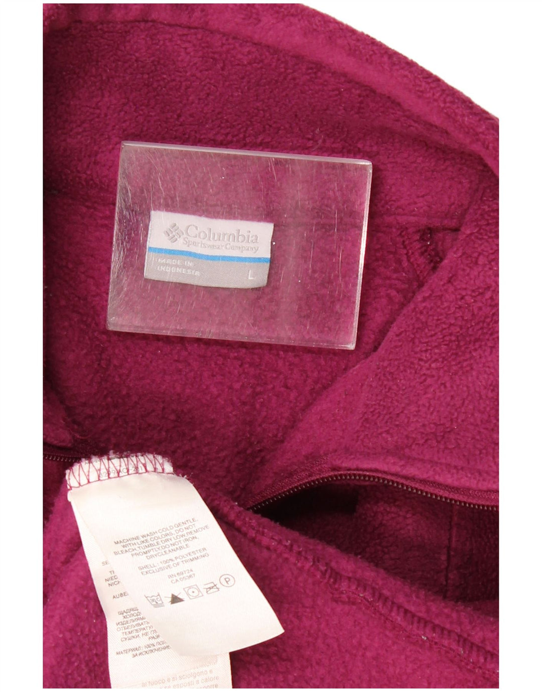 Giacca in pile da donna COLUMBIA UK 14 Large Viola Poliestere