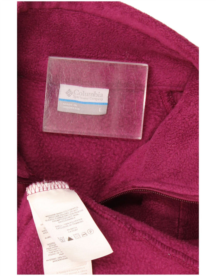 Giacca in pile da donna COLUMBIA UK 14 Large Viola Poliestere