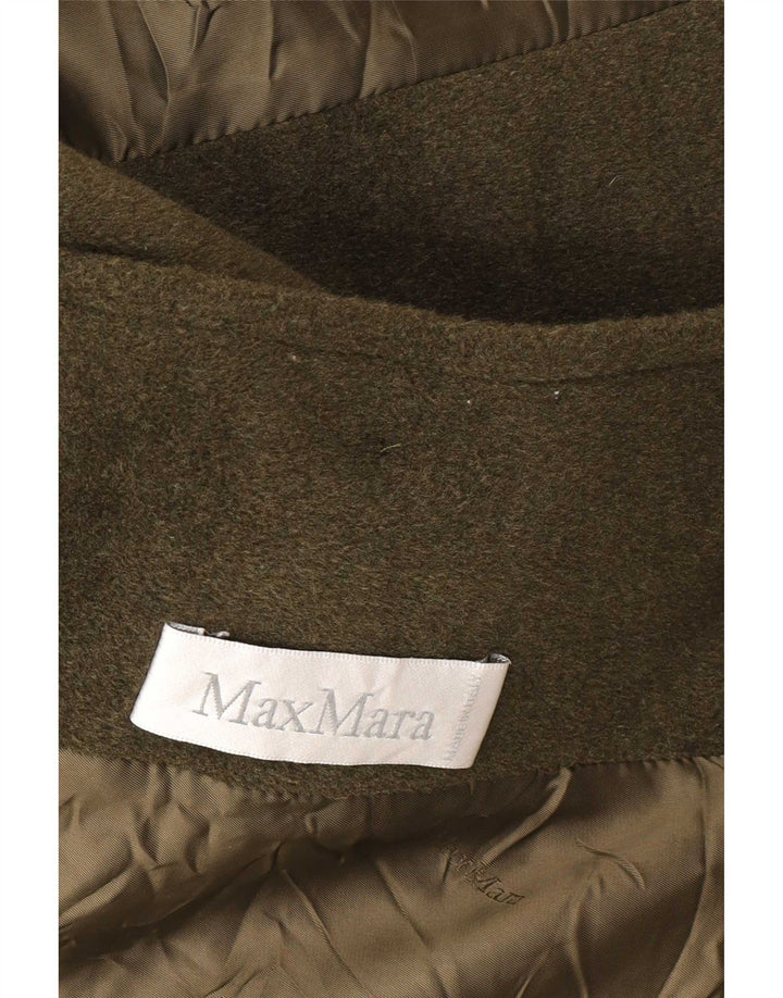 Cappotto da donna Max Mara UK 12 Lana vergine kaki medio