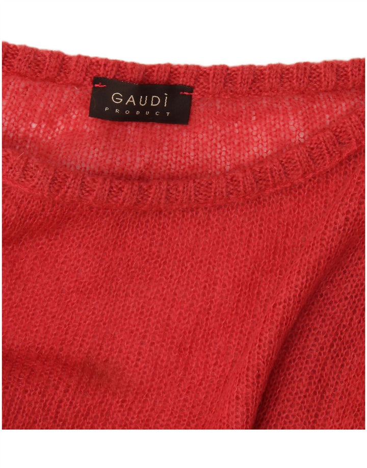 Maglione maglione con scollo a barca da donna Gaudi UK 14 rosso medio