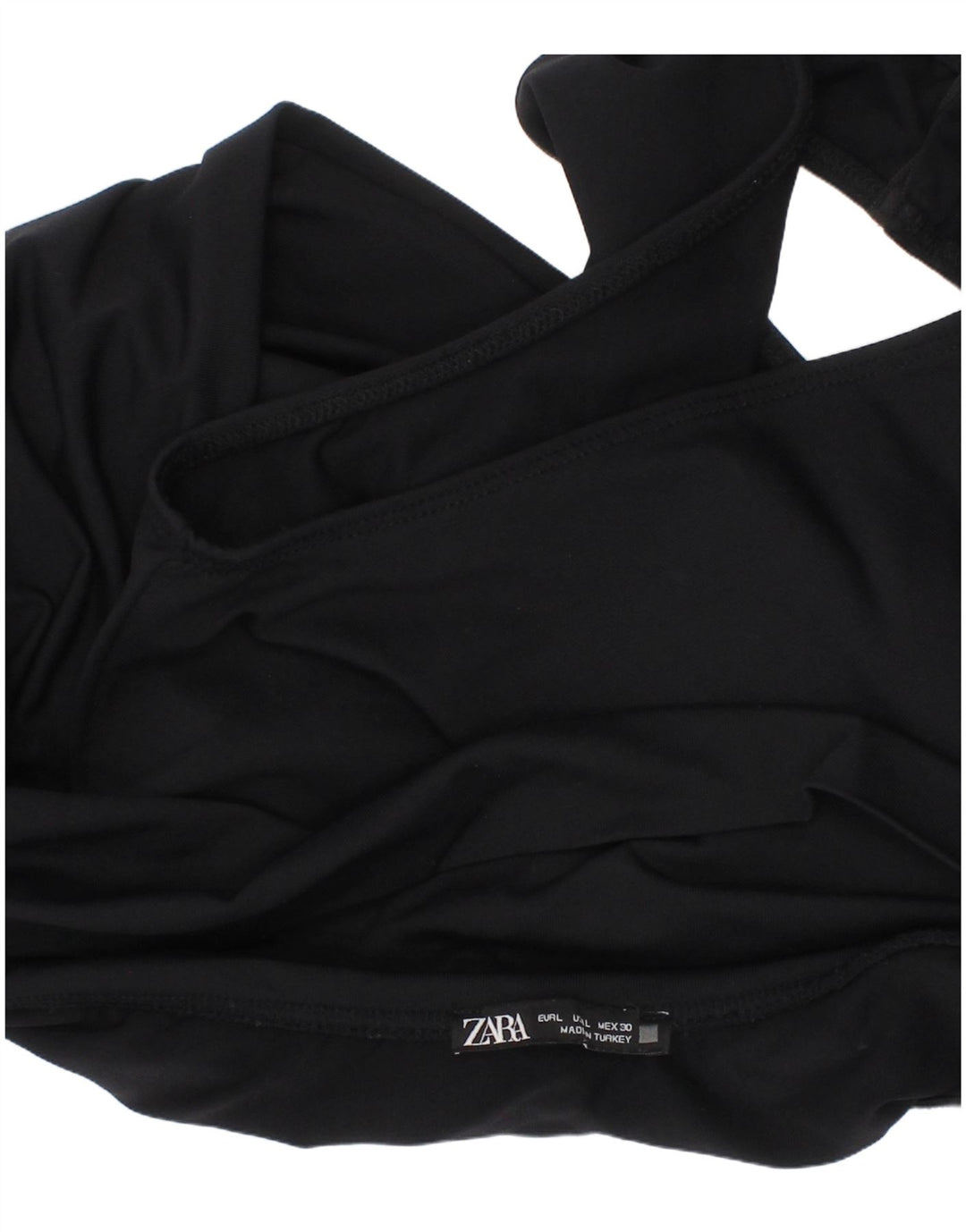 Costume da bagno senza spalline da donna Zara grande nero in poliammide
