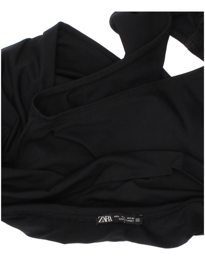 Costume da bagno senza spalline da donna Zara grande nero in poliammide