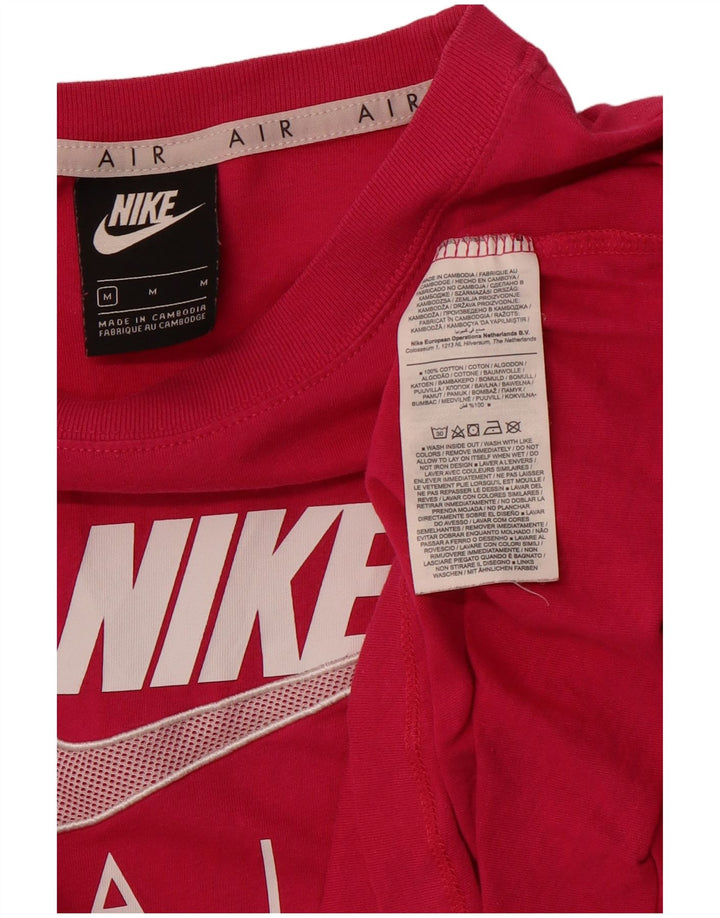 T-shirt NIKE Air Graphic da uomo in cotone rosa medio