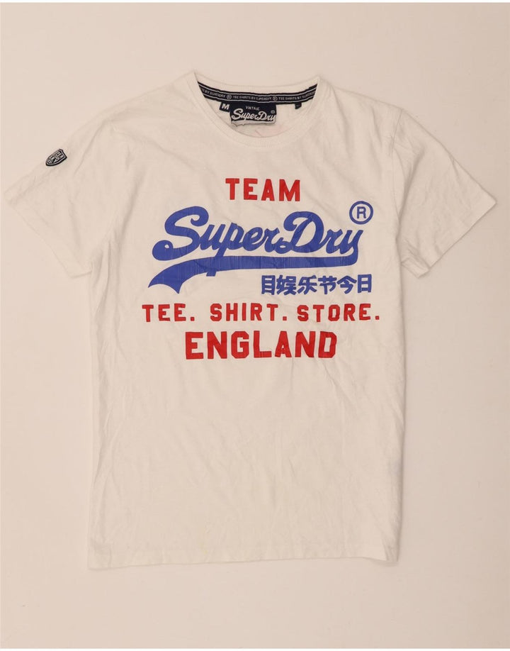 T-shirt grafica da uomo Superdry Top in cotone bianco medio