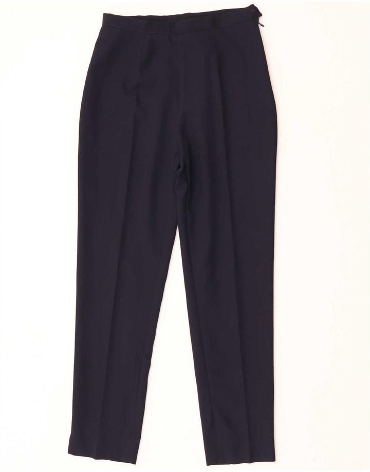Abito vintage da donna a 4 bottoni in 2 pezzi IT 44 medio W26 L28 blu navy