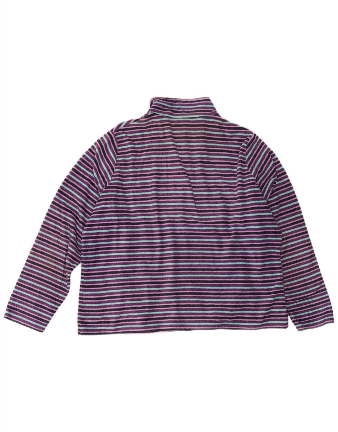 Giacca in pile da donna Marks & Spencer UK 22 2XL Poliestere a righe viola