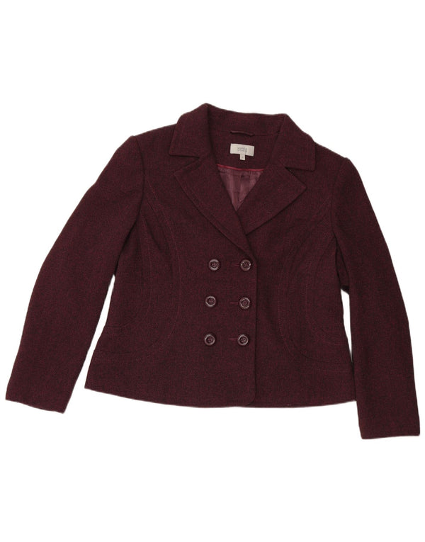 Giacca blazer doppiopetto da donna Marks & Spencer UK 18 XL Borgogna