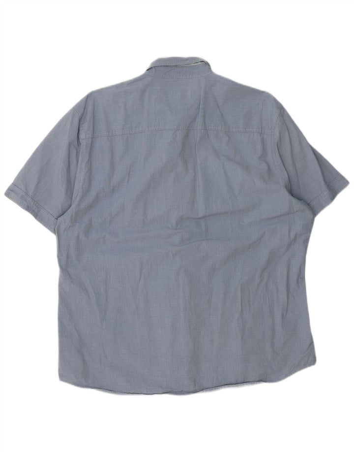 NORTH SAILS Mens Short Sleeve Shirt 2XL Blue Cotton