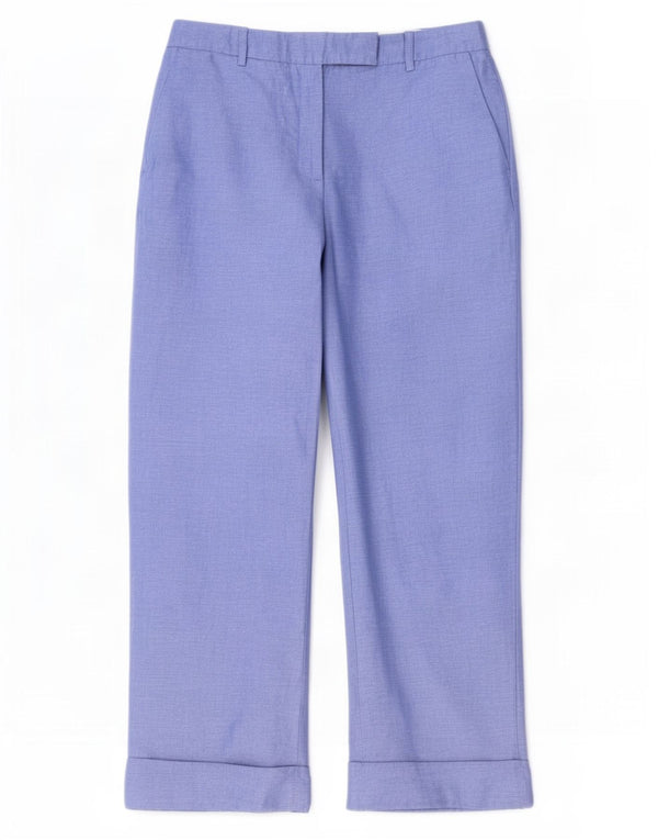Pantaloni da abito dritti da donna Marks & Spencer UK 12 Medium W32 L27 Blu