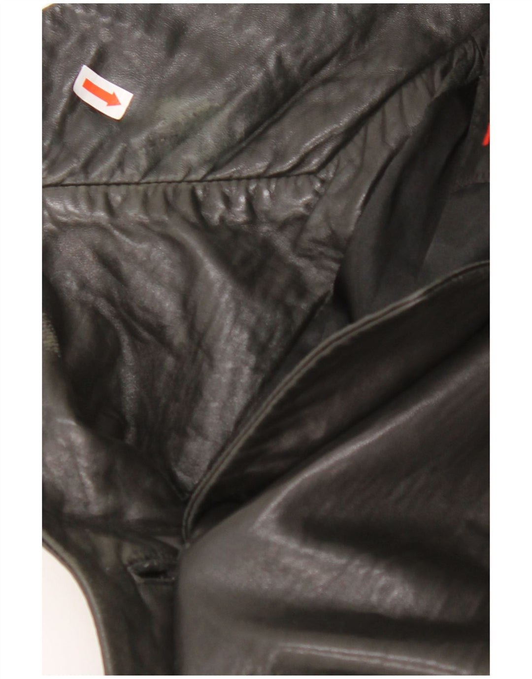 MAURITIUS Giacca blazer in pelle da donna a 3 bottoni UK 18 XL Pelle nera