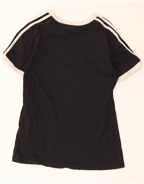T-shirt da donna Adidas Top UK 12 Medium Black Colourblock in cotone
