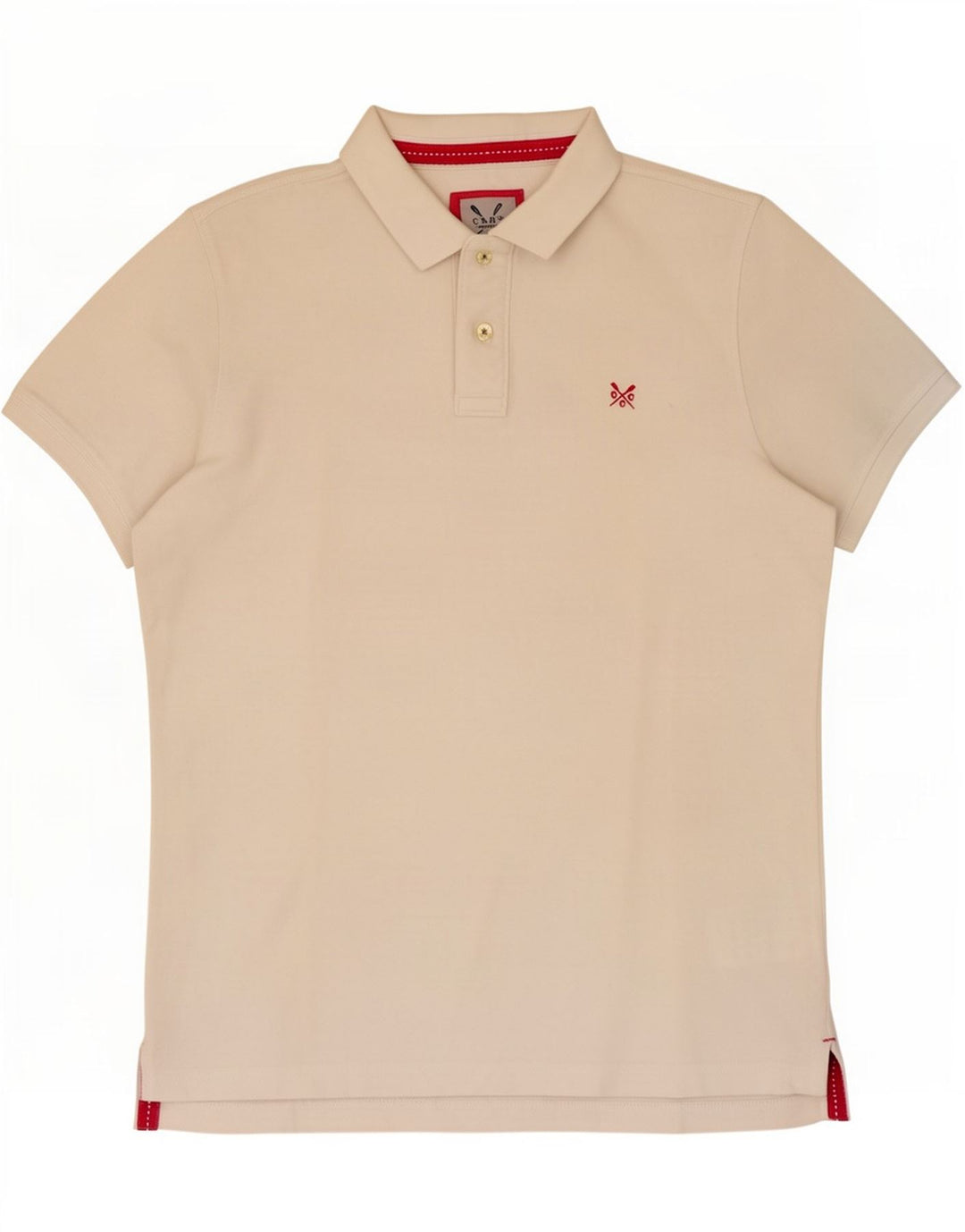 Crew Clothing Polo da uomo in cotone bianco sporco medio