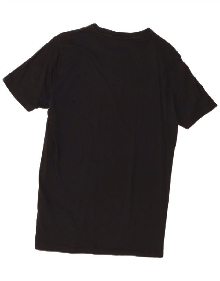 T-shirt grafica da uomo Replay Top grande in cotone nero