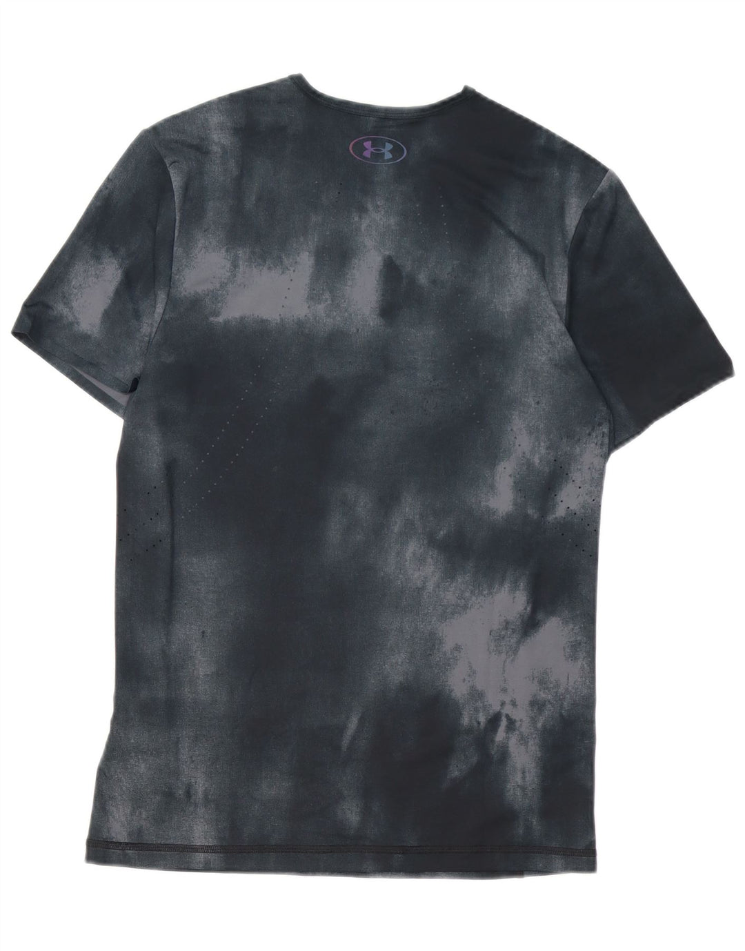 Maglietta aderente da uomo Under Armour, piccola, in poliestere nero tie-dye