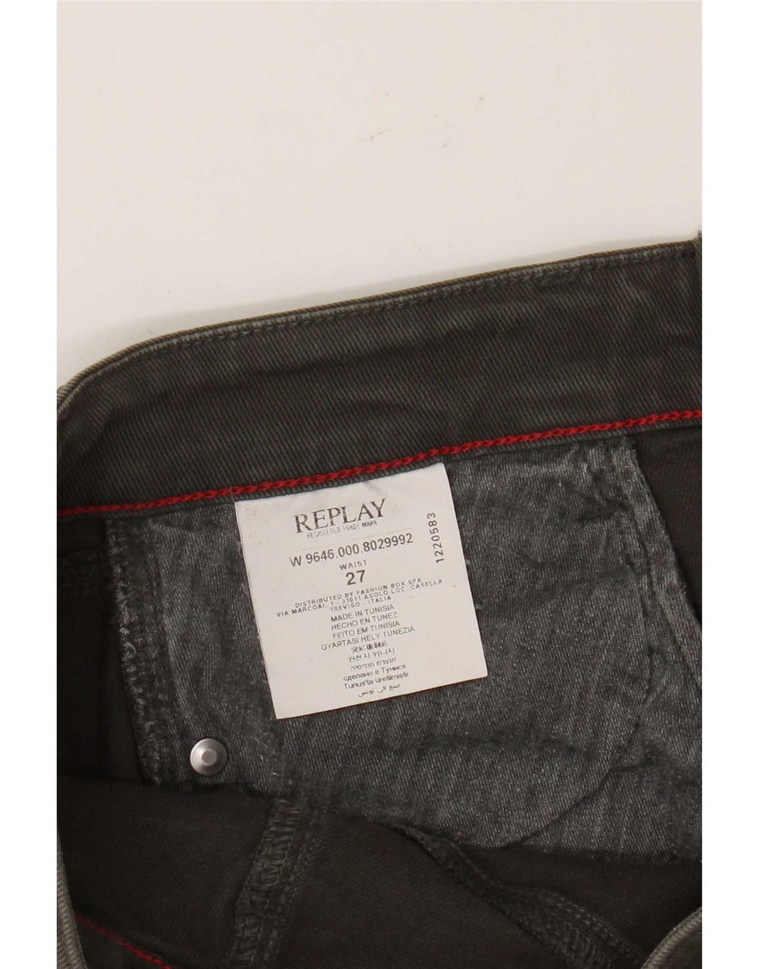 Mini gonna di jeans da donna Replay W27 piccola in cotone kaki