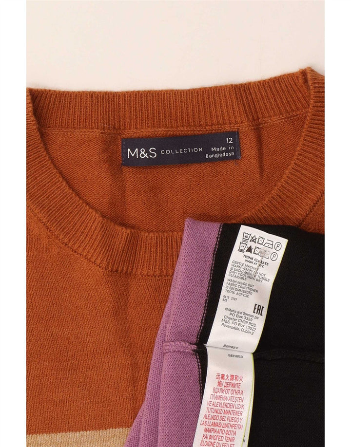 Maglione maglione girocollo da donna Marks & Spencer UK 12 medio multicolore