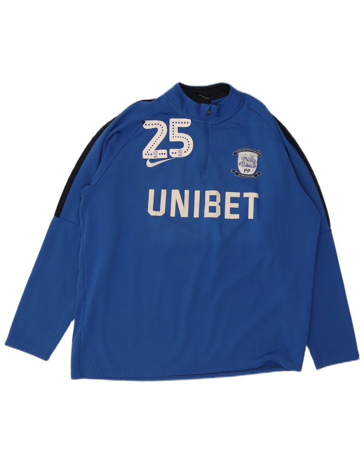 Maglia da ginnastica Nike Dri Fit Graphic Pullover da uomo XL Blu Colourblock