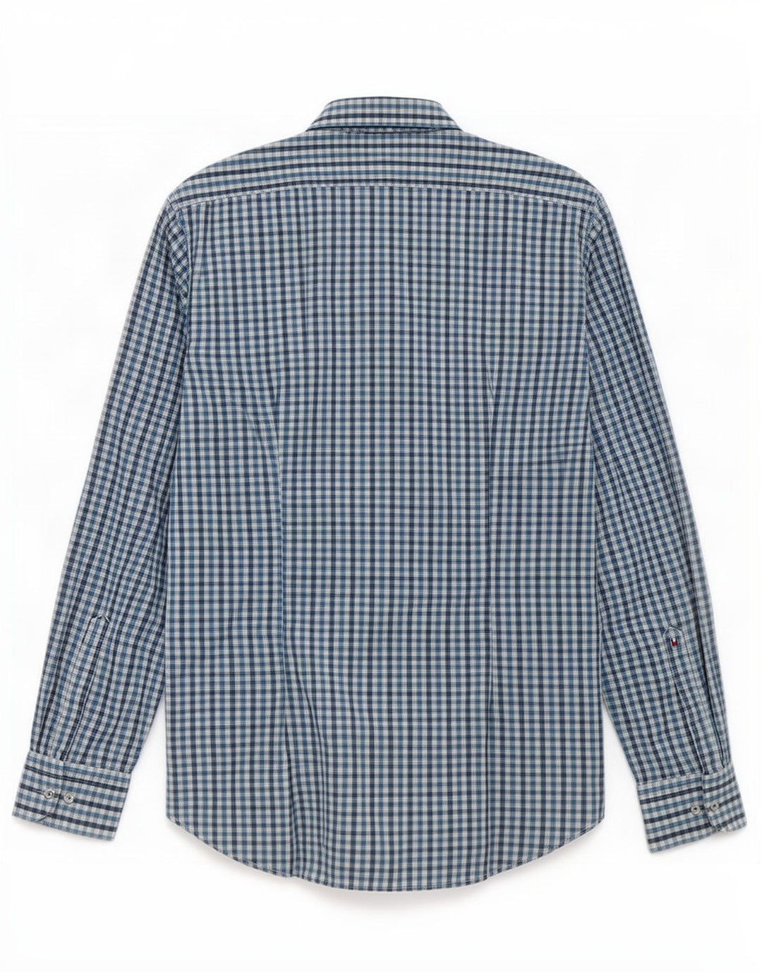 Camicia sartoriale da uomo Tommy Hilfiger taglia 39 15 1/2 percalle blu medio