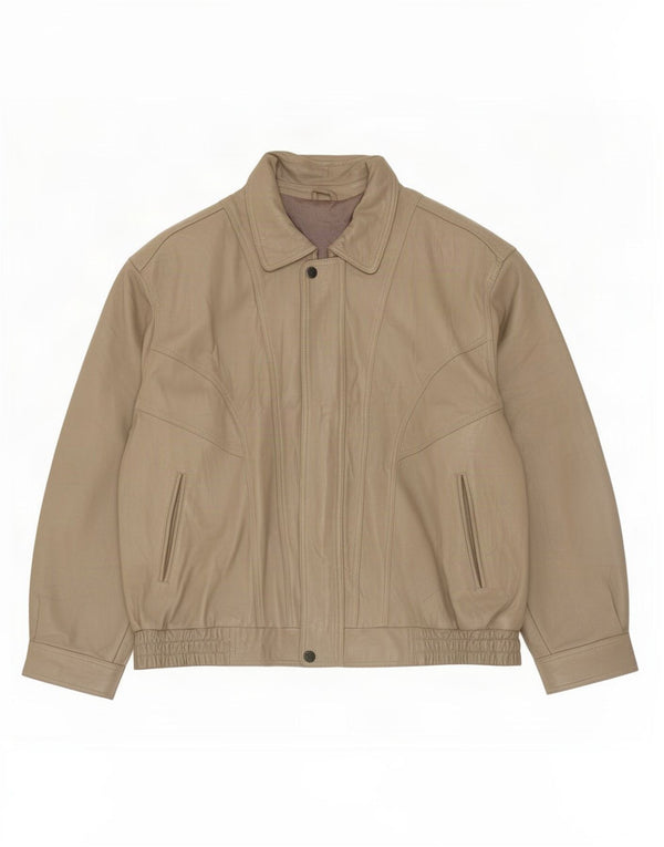 WESTBURY Giacca in pelle da uomo di C&A UK 58 4XL Marrone