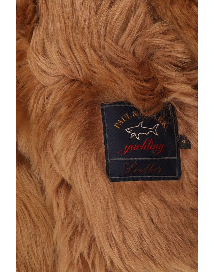Giacca in pelle scamosciata da donna PAUL & SHARK UK 18 XL Pelle beige
