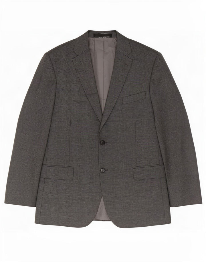 Giacca blazer a 2 bottoni Marks & Spencer da uomo UK 42 grande poliestere grigio