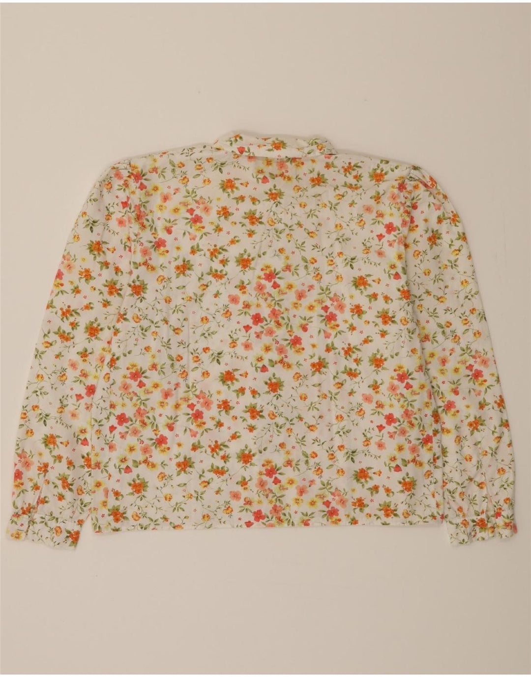 VINTAGE Womens Shirt Blouse UK 16 Large Multicoloured Floral Vintage Vintage and Second-Hand Vintage from Messina Hembry 