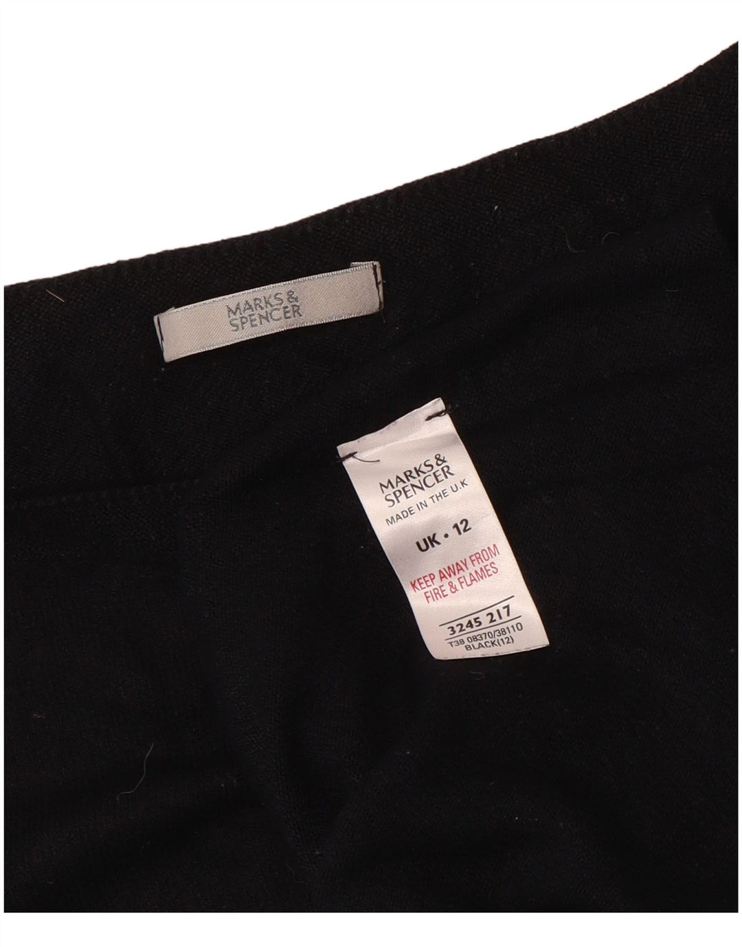Top camicetta da donna Marks & Spencer UK 12 viscosa nera media
