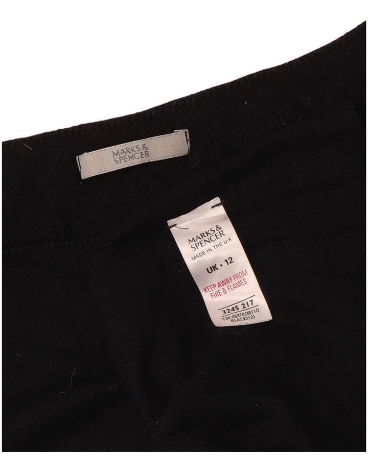 Top camicetta da donna Marks & Spencer UK 12 viscosa nera media