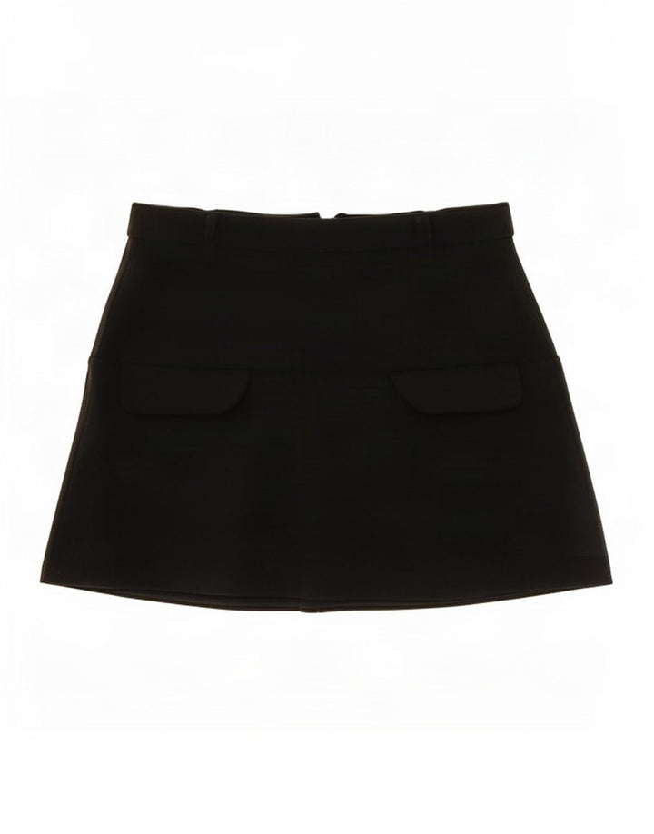 Gonna mini cargo da donna Zara media W28 poliestere nero