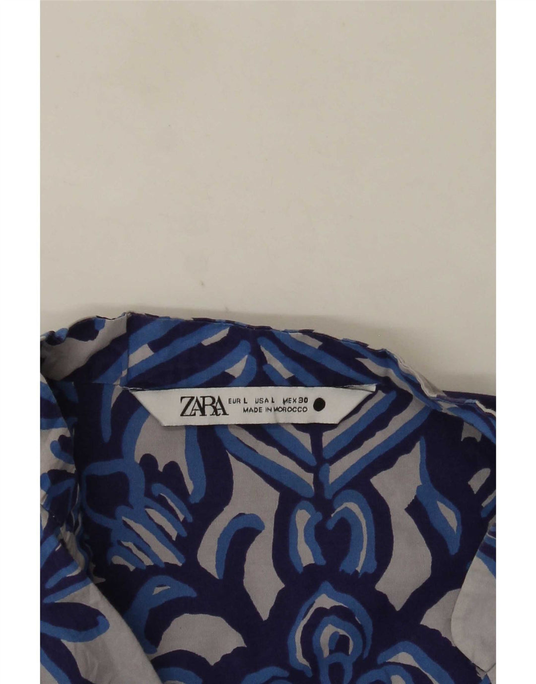 Camicetta da donna Zara Top UK 16 grande grigio floreale