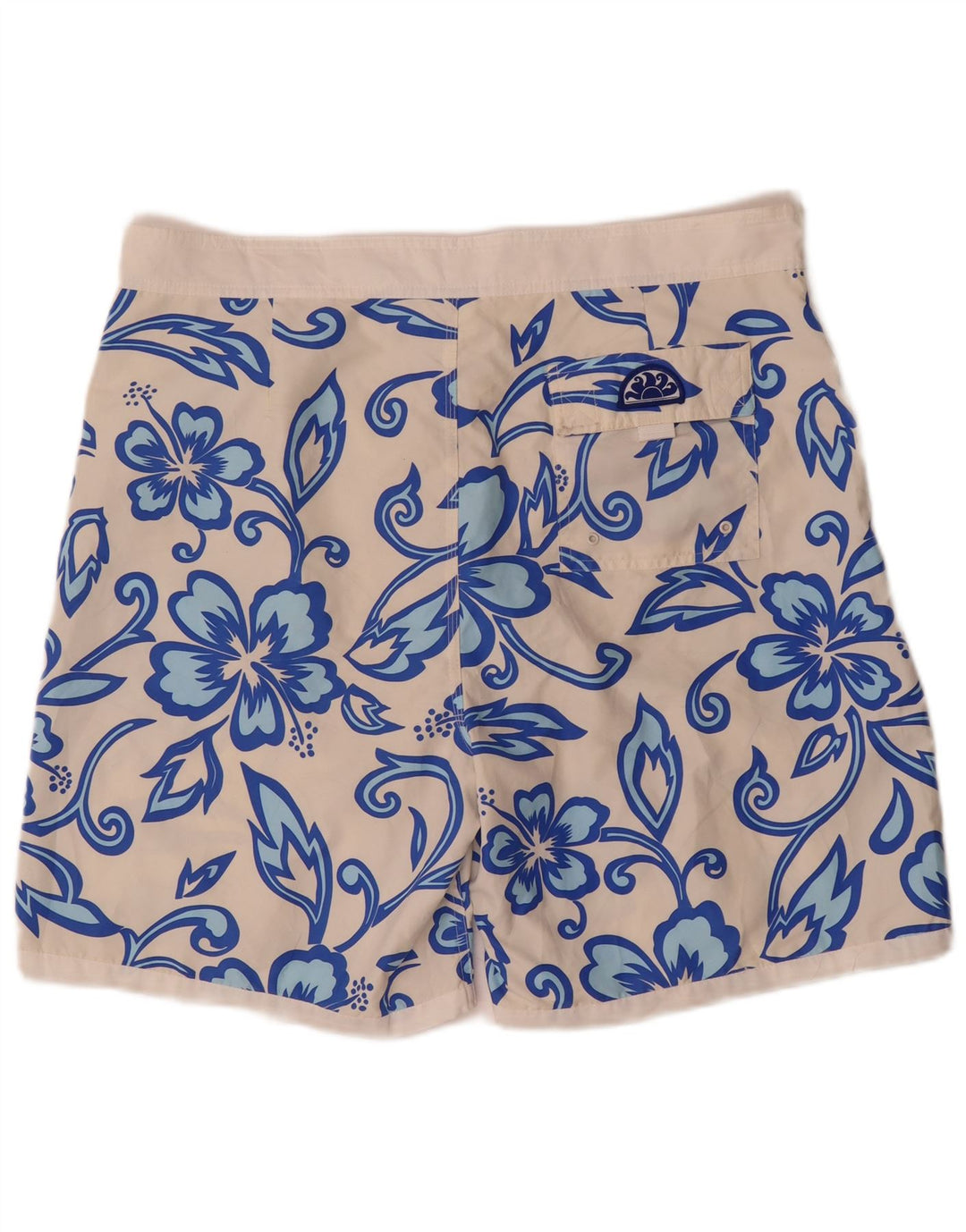 Pantaloncini da bagno da uomo Sundek XL poliestere floreale bianco