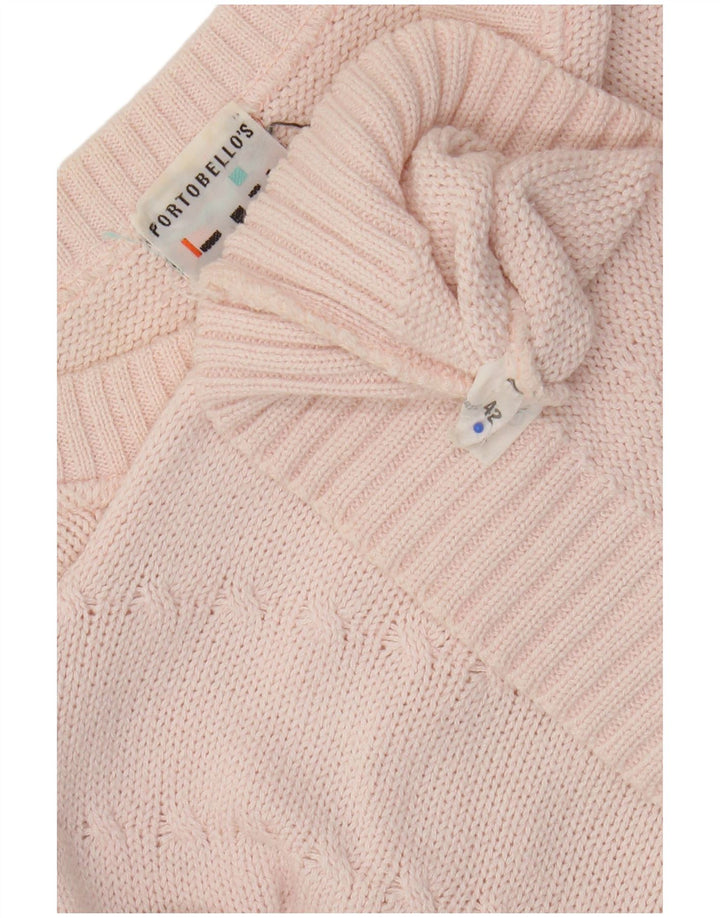 Maglione girocollo corto da donna di Portobello IT 42 cotone rosa medio