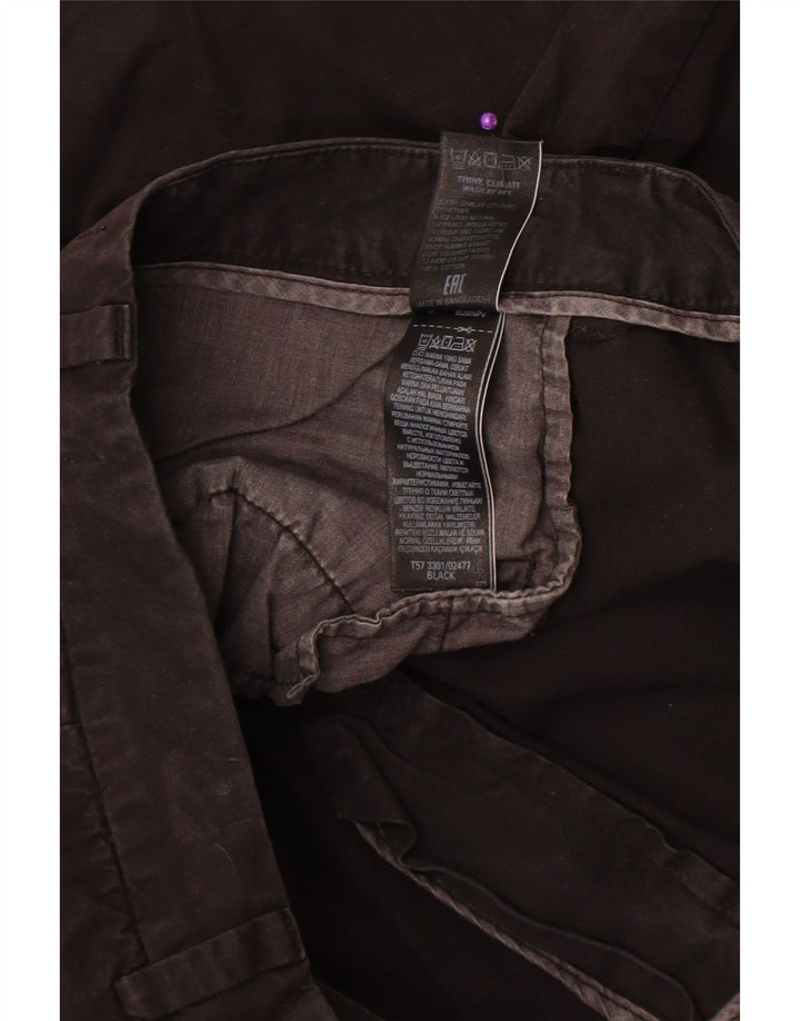 Pantaloncini chino da donna Marks & Spencer UK 12 medi W30 cotone nero