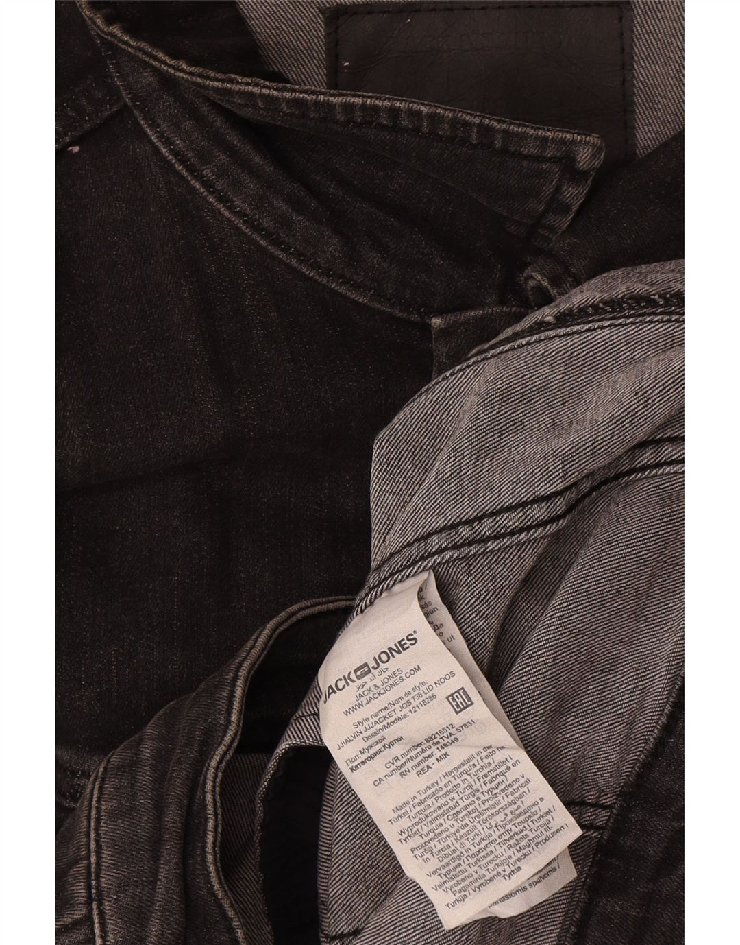 Giacca di jeans da uomo Jack & Jones UK 42 XL Cotone grigio