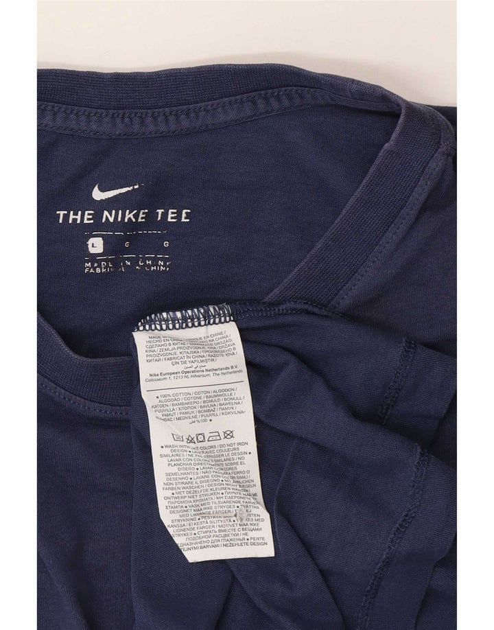 T-shirt da uomo Nike Top Large in cotone blu navy