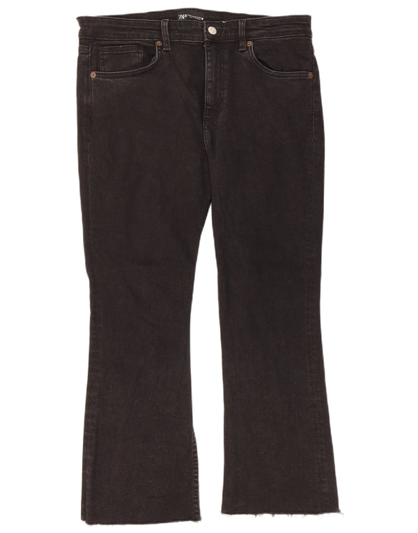 Jeans corti bootcut da donna Zara EU 44 XL W34 L24 cotone nero