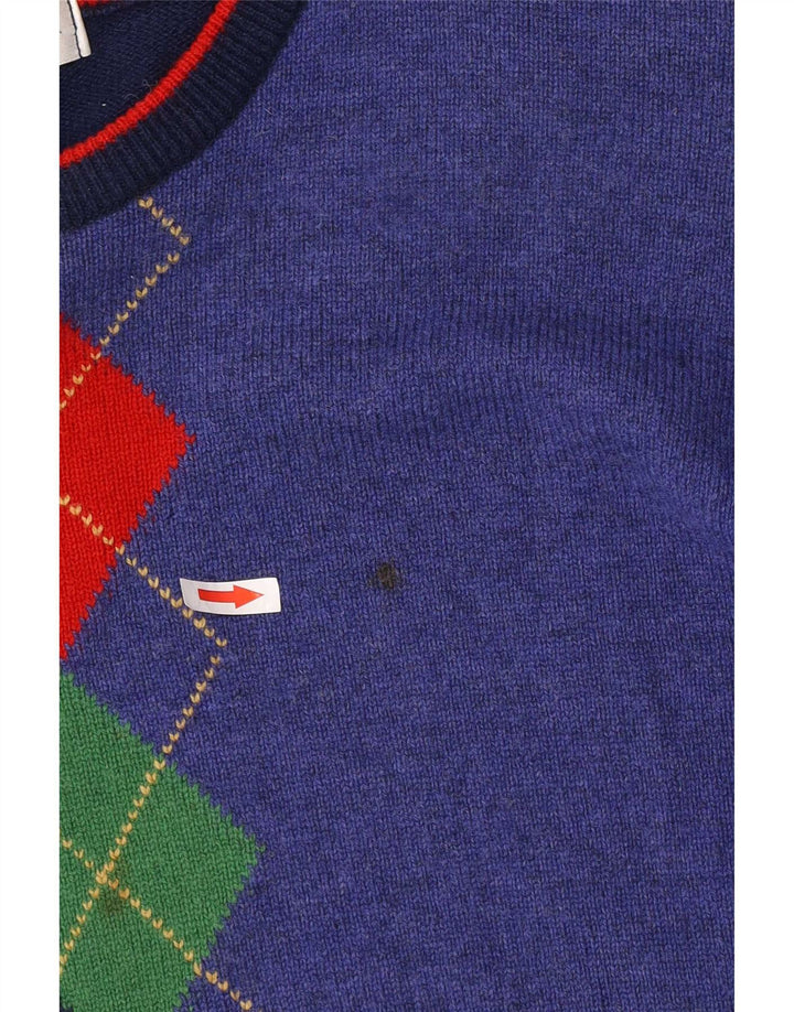 Maglione maglione girocollo da uomo Marks & Spencer blu navy medio