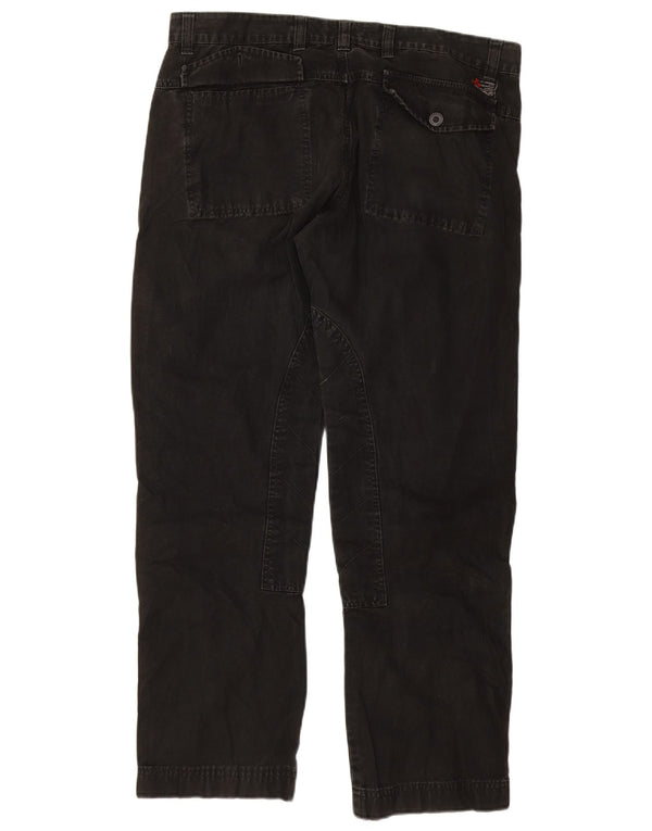 PEUTEREY Pantaloni casual dritti da uomo IT 52 XL W36 L30 Cotone nero