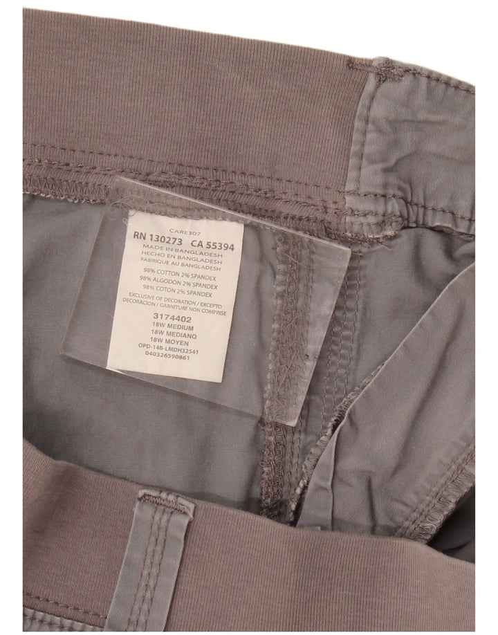 Pantaloncini cargo Lee Easy Fit da donna US 18 2XL W40 Cotone grigio