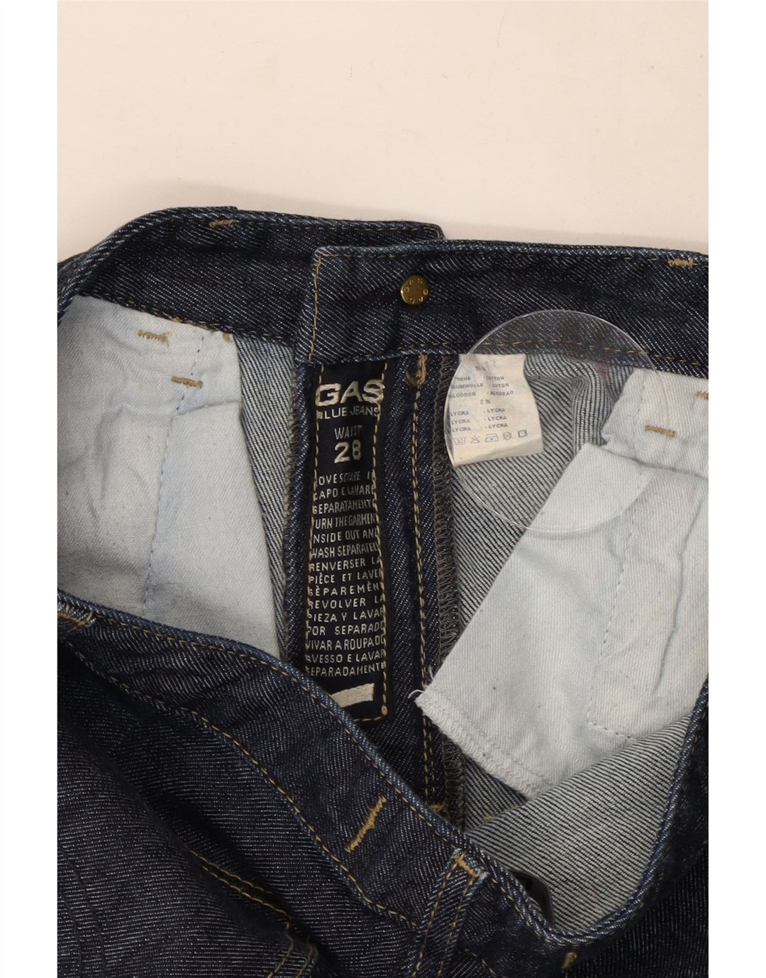 Jeans svasati da donna Gas W28 L30 cotone blu navy
