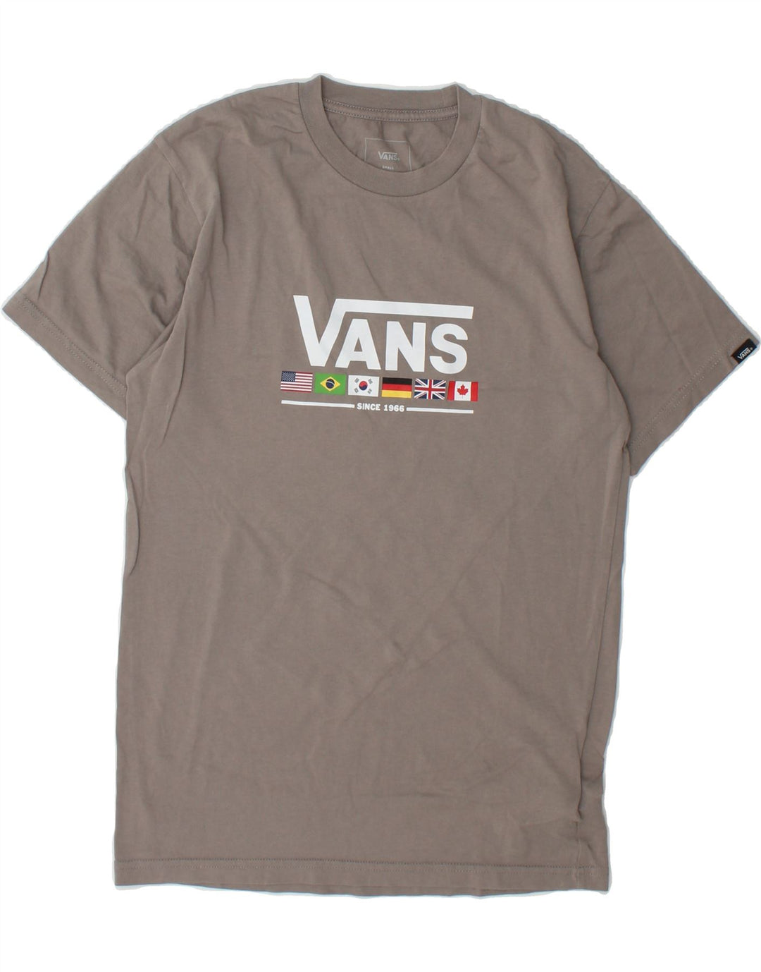 VANS Mens Classic Fit Graphic T-Shirt Top Small Grey Cotton Vintage Vans and Second-Hand Vans from Messina Hembry 